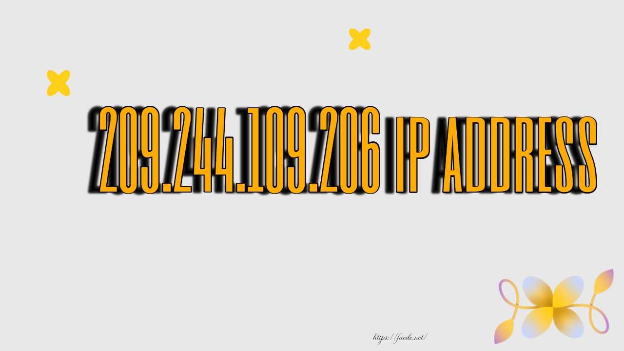 What’s Behind the Numbers Exploring 209.244.109.206 ip address