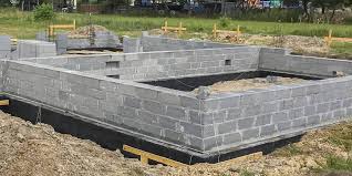 concrete slab under cinderblock crawl space