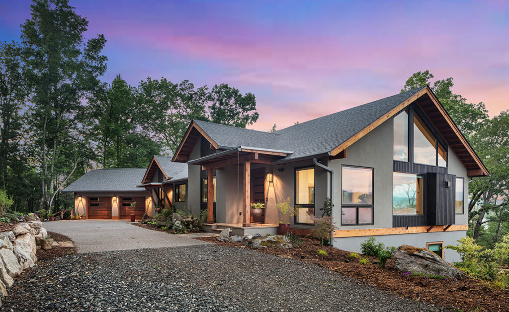 mountain stucco home